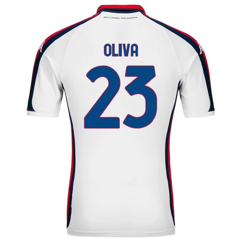 Danxen Niño Camiseta Eleonora Oliva #23 Blanco 2ª Equipación 2024/25 La Camisa