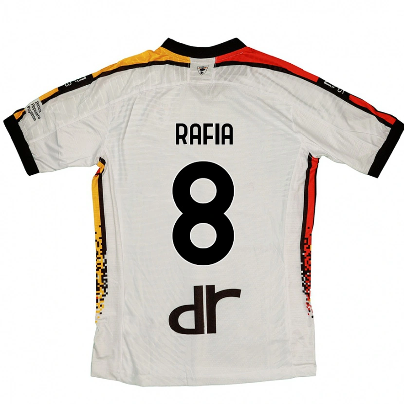 Danxen Niño Camiseta Hamza Rafia #8 Blanco Negro 2ª Equipación 2024/25 La Camisa