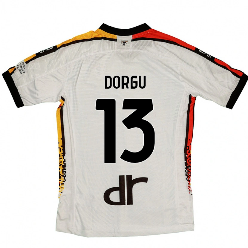 Danxen Niño Camiseta Patrick Dorgu #13 Blanco Negro 2ª Equipación 2024/25 La Camisa