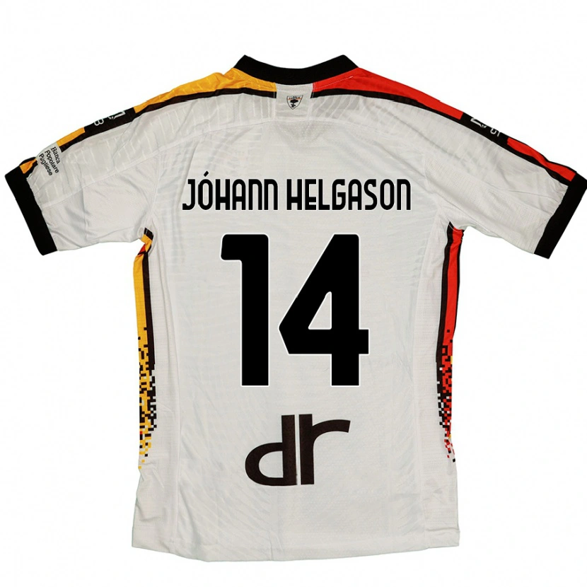 Danxen Niño Camiseta Thórir Jóhann Helgason #14 Blanco Negro 2ª Equipación 2024/25 La Camisa