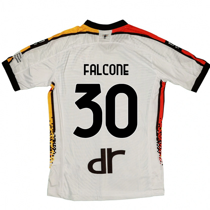 Danxen Niño Camiseta Wladimiro Falcone #30 Blanco Negro 2ª Equipación 2024/25 La Camisa