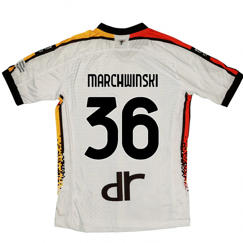 Danxen Niño Camiseta Filip Marchwinski #36 Blanco Negro 2ª Equipación 2024/25 La Camisa