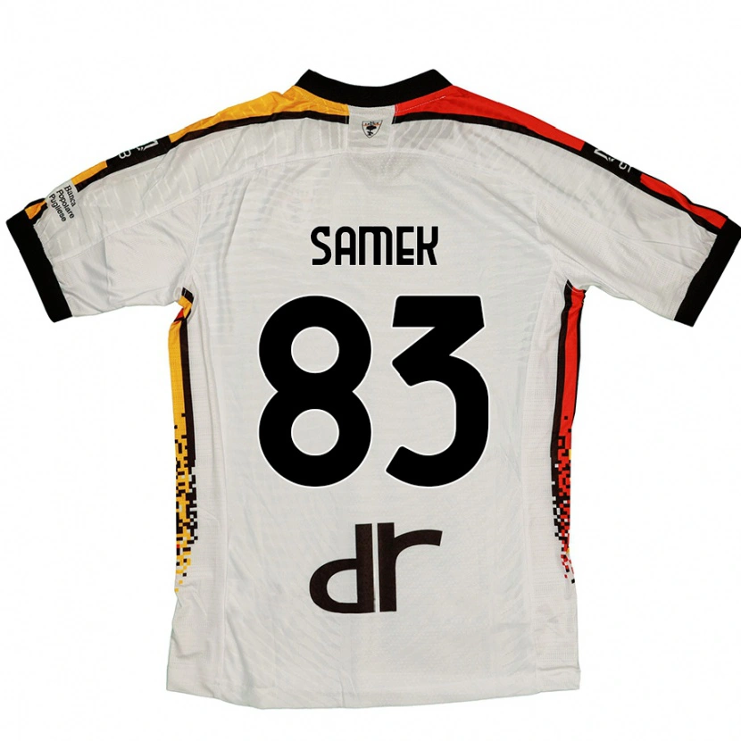 Danxen Niño Camiseta Daniel Samek #83 Blanco Negro 2ª Equipación 2024/25 La Camisa