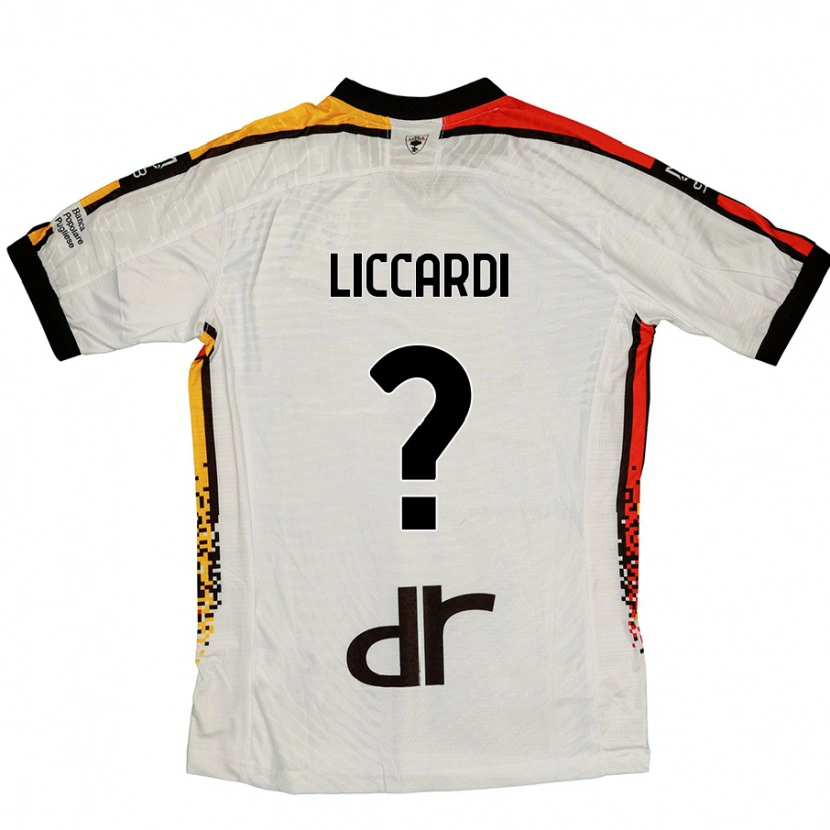 Danxen Niño Camiseta Thomas Liccardi #0 Blanco Negro 2ª Equipación 2024/25 La Camisa