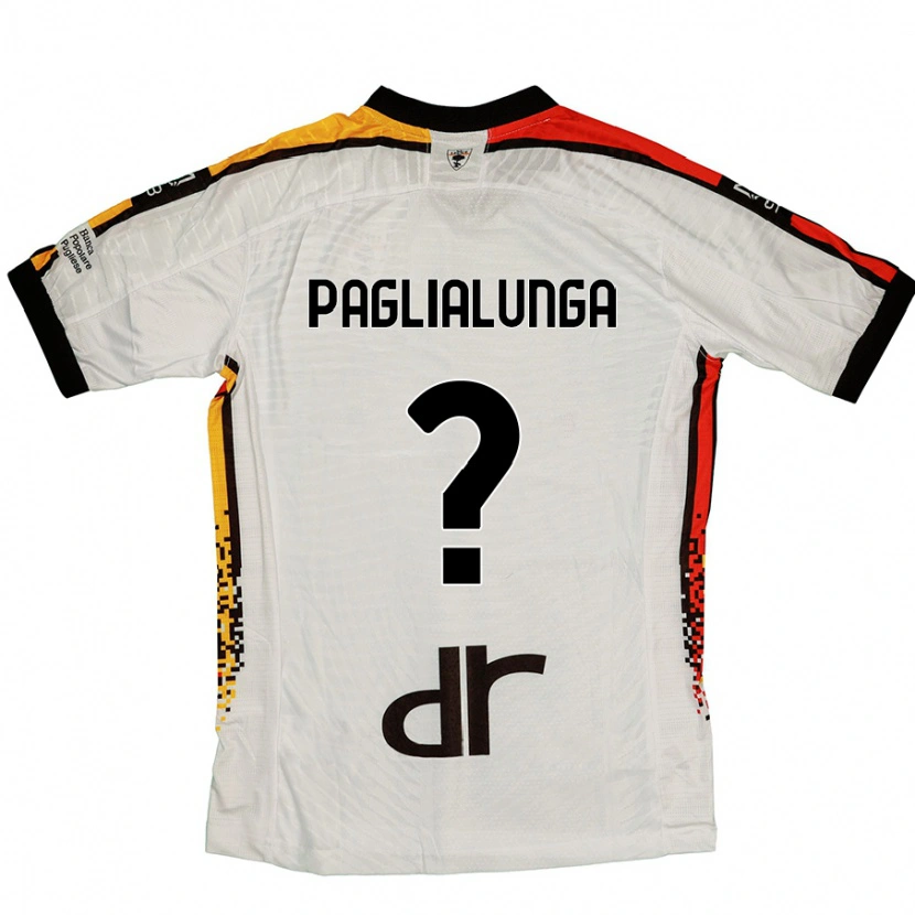 Danxen Niño Camiseta Robert Paglialunga #0 Blanco Negro 2ª Equipación 2024/25 La Camisa