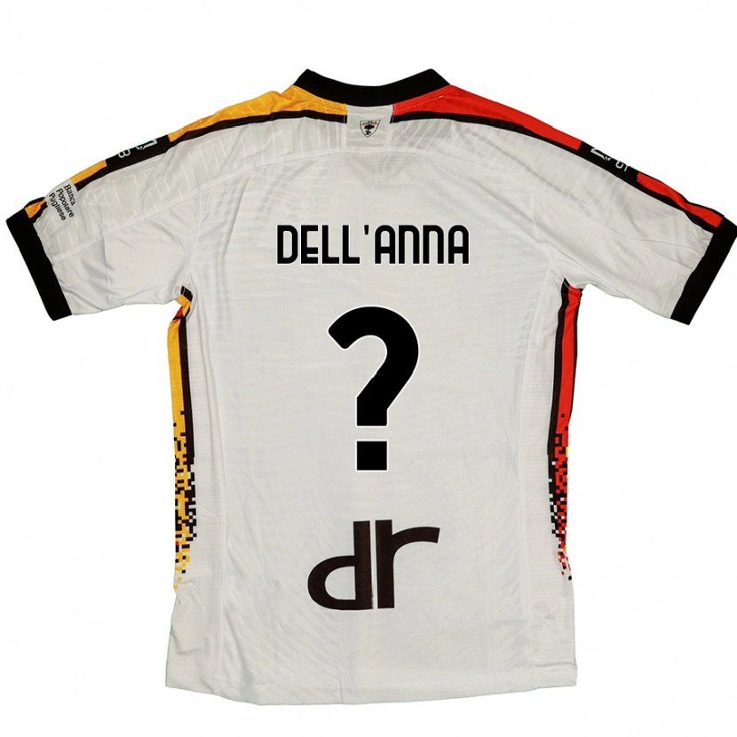 Danxen Niño Camiseta Simone Dell'anna #0 Blanco Negro 2ª Equipación 2024/25 La Camisa