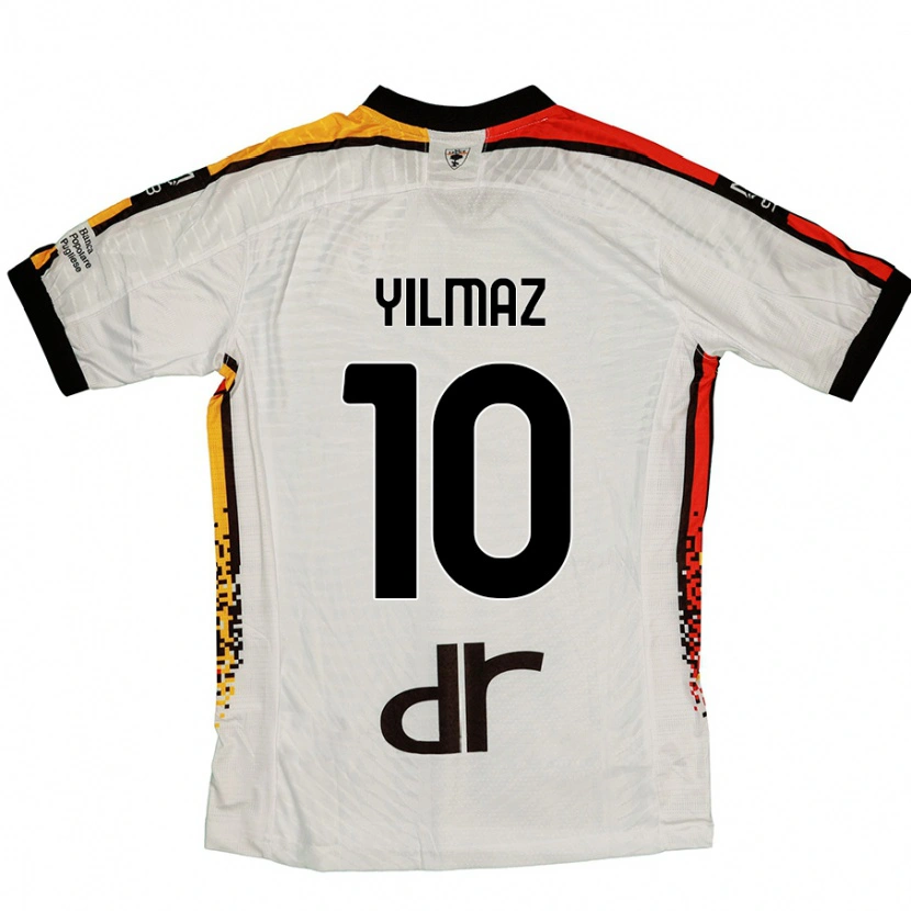 Danxen Niño Camiseta Enes Yilmaz #10 Blanco Negro 2ª Equipación 2024/25 La Camisa