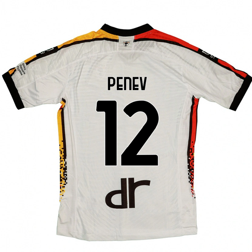 Danxen Niño Camiseta Plamen Penev #12 Blanco Negro 2ª Equipación 2024/25 La Camisa