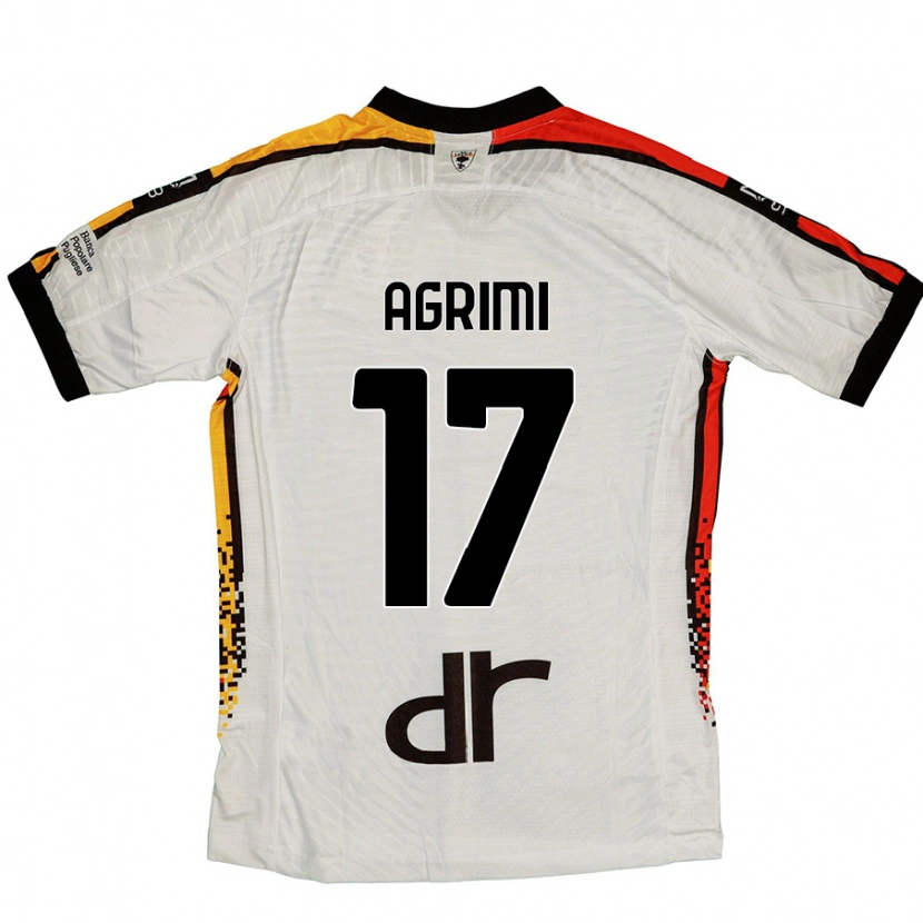 Danxen Niño Camiseta Matteo Agrimi #17 Blanco Negro 2ª Equipación 2024/25 La Camisa