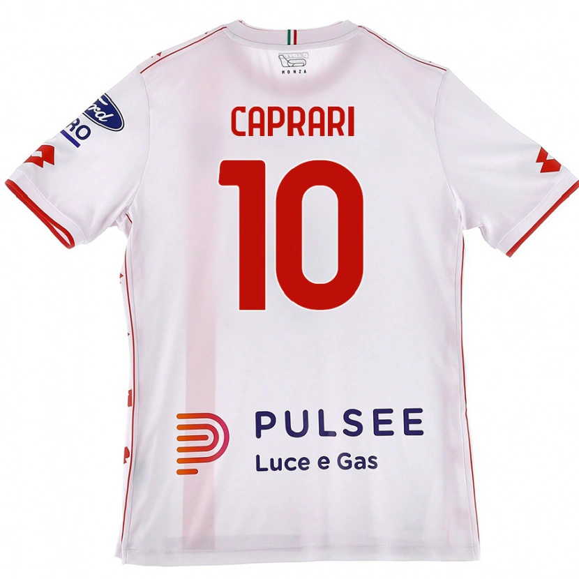 Danxen Niño Camiseta Gianluca Caprari #10 Blanco Rojo 2ª Equipación 2024/25 La Camisa