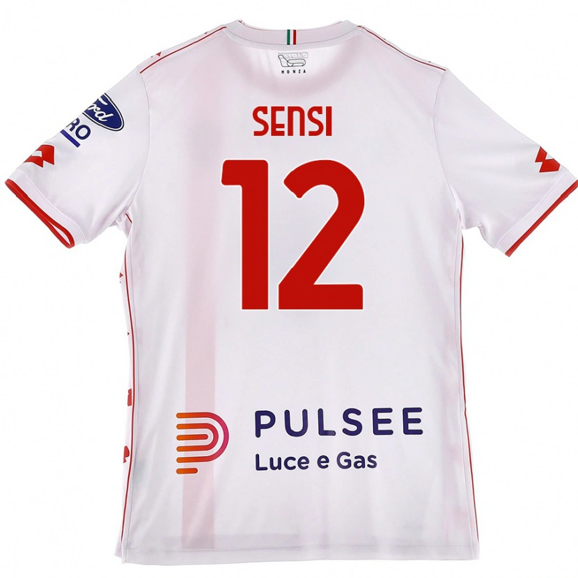 Danxen Niño Camiseta Stefano Sensi #12 Blanco Rojo 2ª Equipación 2024/25 La Camisa