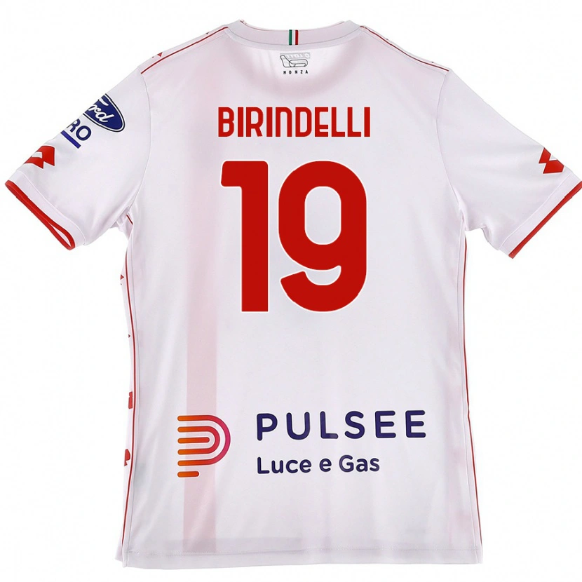 Danxen Niño Camiseta Samuele Birindelli #19 Blanco Rojo 2ª Equipación 2024/25 La Camisa