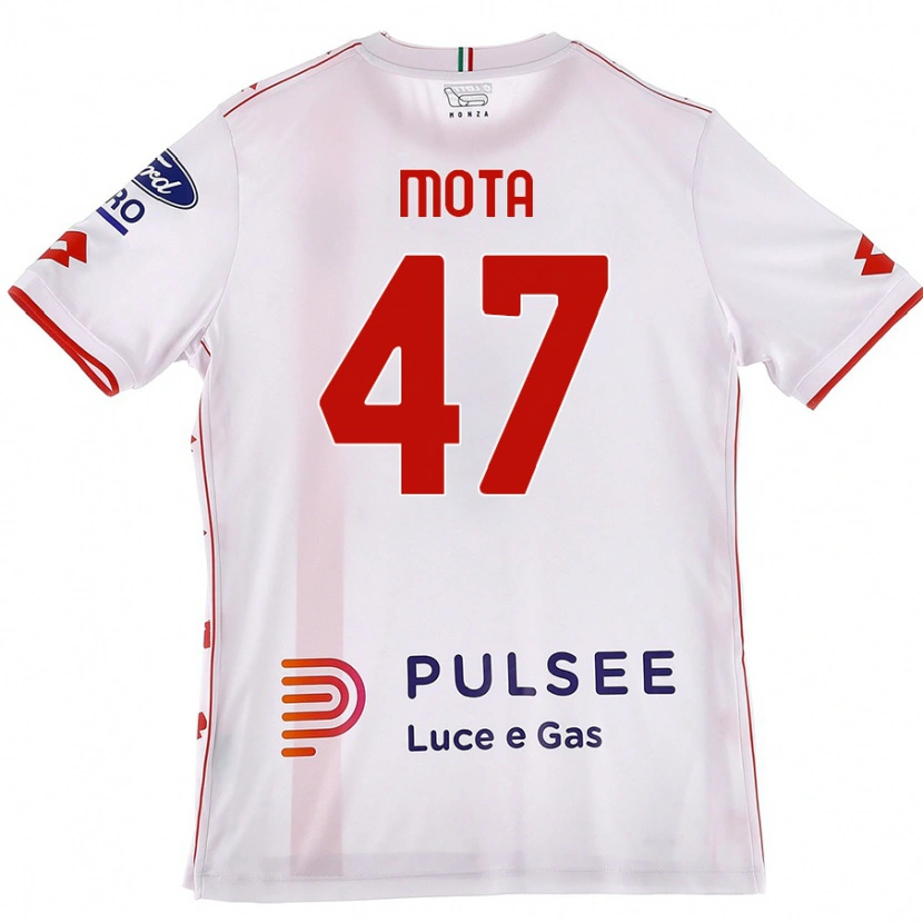 Danxen Niño Camiseta Dany Mota #47 Blanco Rojo 2ª Equipación 2024/25 La Camisa