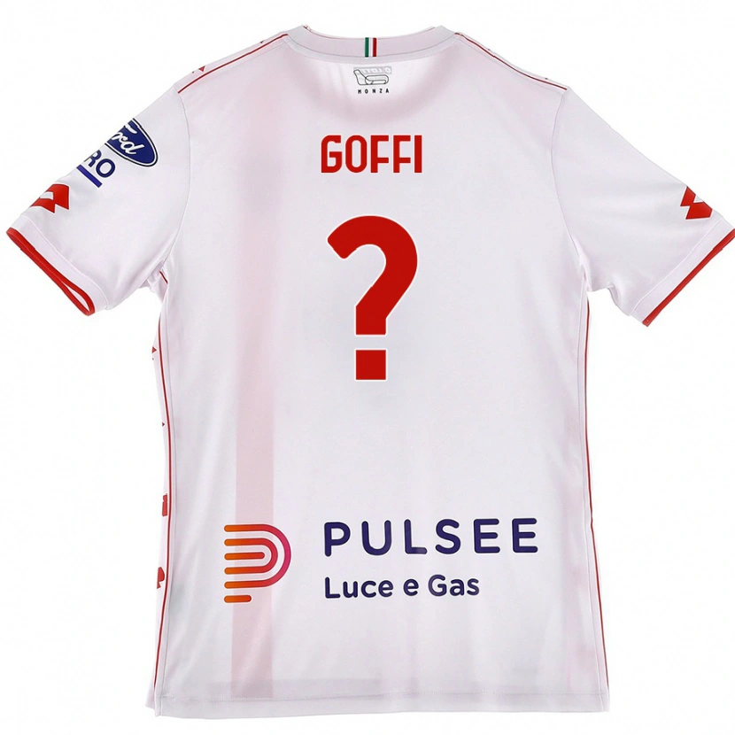 Danxen Niño Camiseta Tommaso Goffi #0 Blanco Rojo 2ª Equipación 2024/25 La Camisa