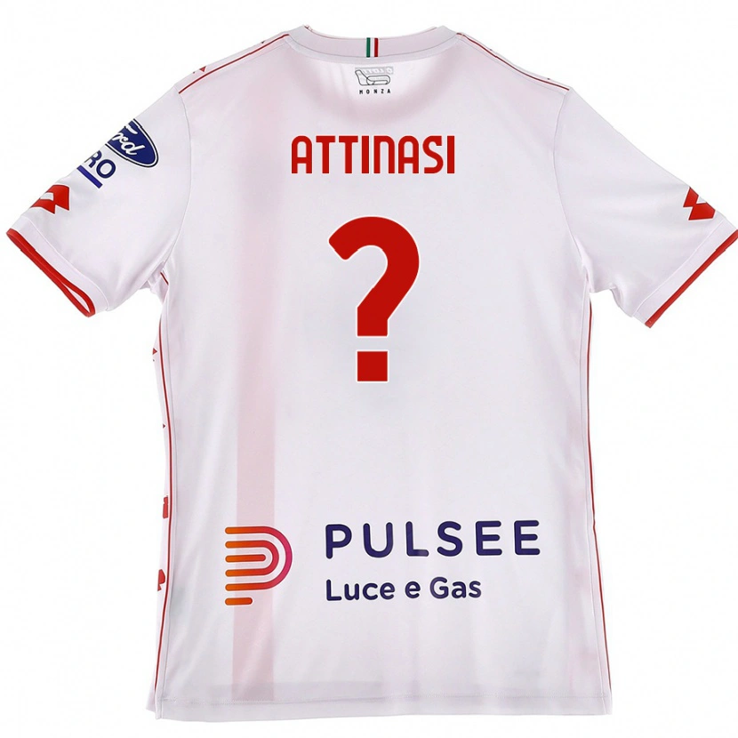 Danxen Niño Camiseta Mattia Attinasi #0 Blanco Rojo 2ª Equipación 2024/25 La Camisa