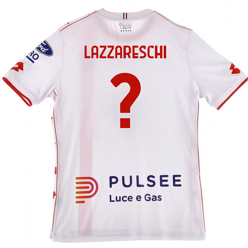 Danxen Niño Camiseta Andrea Lazzareschi #0 Blanco Rojo 2ª Equipación 2024/25 La Camisa