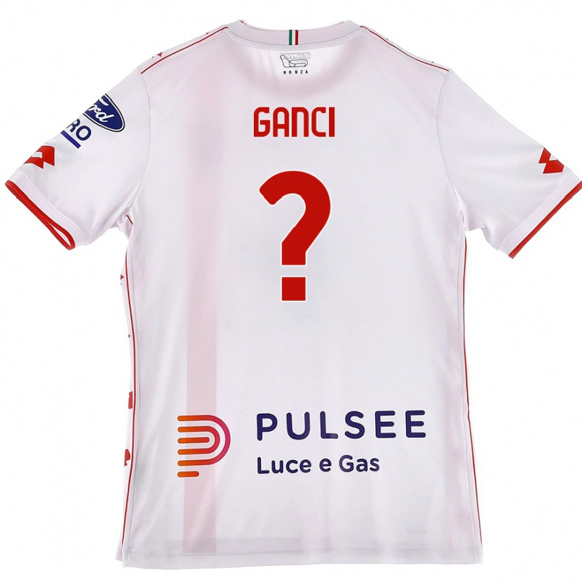 Danxen Niño Camiseta Daniele Ganci #0 Blanco Rojo 2ª Equipación 2024/25 La Camisa