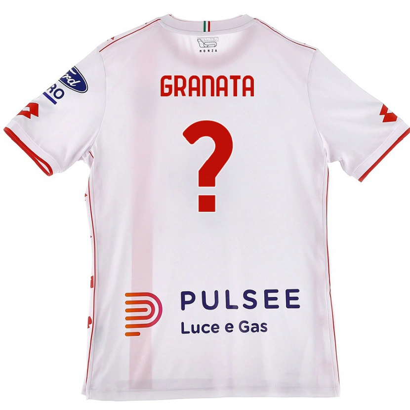 Danxen Niño Camiseta Giorgio Granata #0 Blanco Rojo 2ª Equipación 2024/25 La Camisa