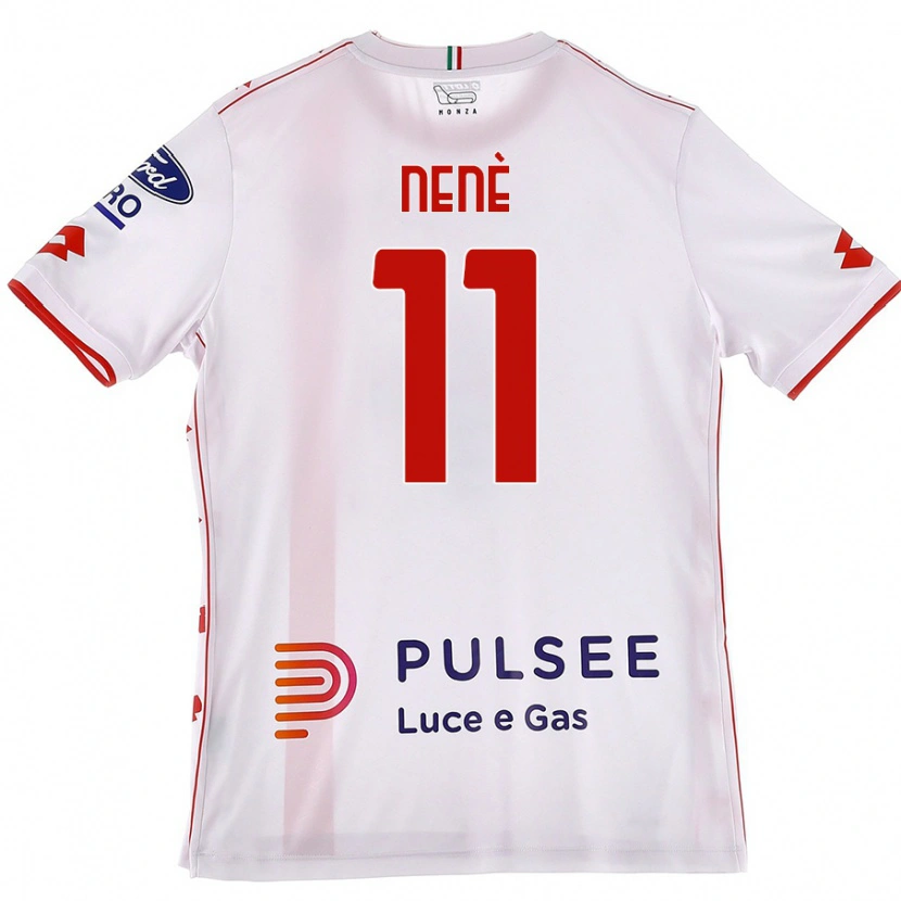 Danxen Niño Camiseta Stephen Nenè #11 Blanco Rojo 2ª Equipación 2024/25 La Camisa