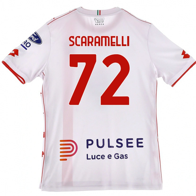 Danxen Niño Camiseta Endris Scaramelli #72 Blanco Rojo 2ª Equipación 2024/25 La Camisa