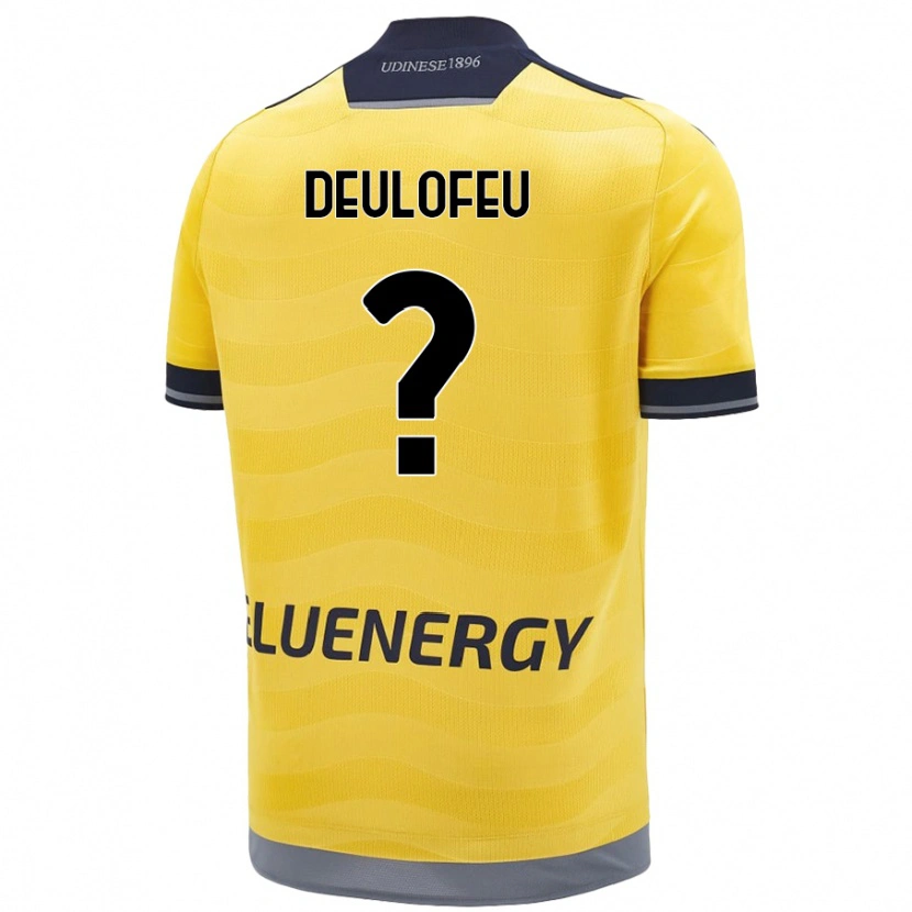 Danxen Niño Camiseta Gerard Deulofeu #0 Dorado 2ª Equipación 2024/25 La Camisa