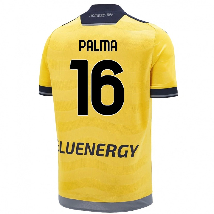 Danxen Niño Camiseta Matteo Palma #16 Dorado 2ª Equipación 2024/25 La Camisa