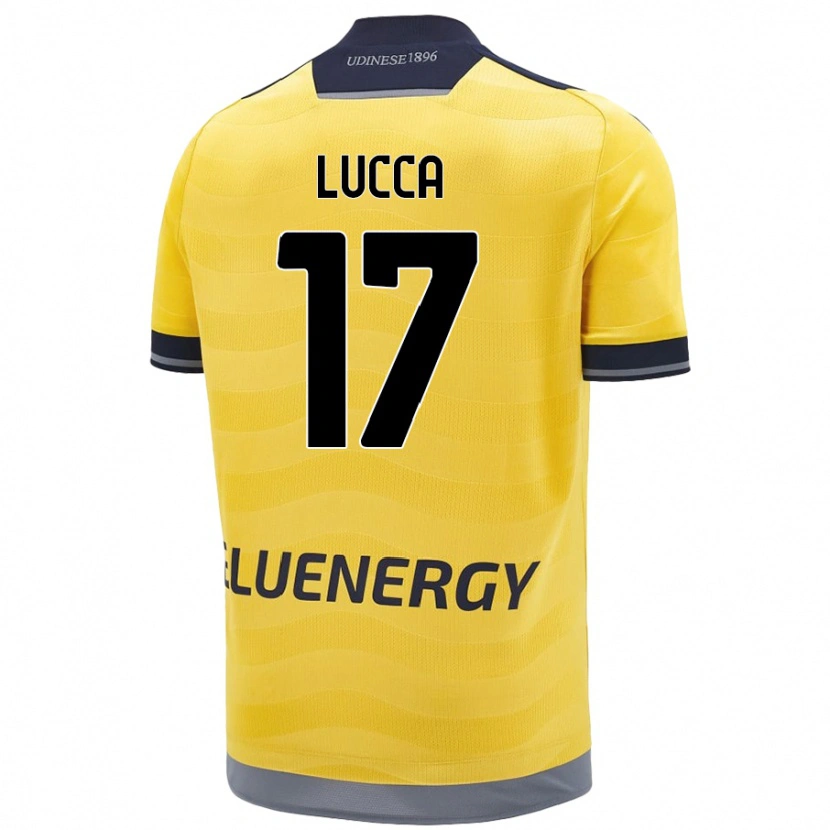 Danxen Niño Camiseta Lorenzo Lucca #17 Dorado 2ª Equipación 2024/25 La Camisa