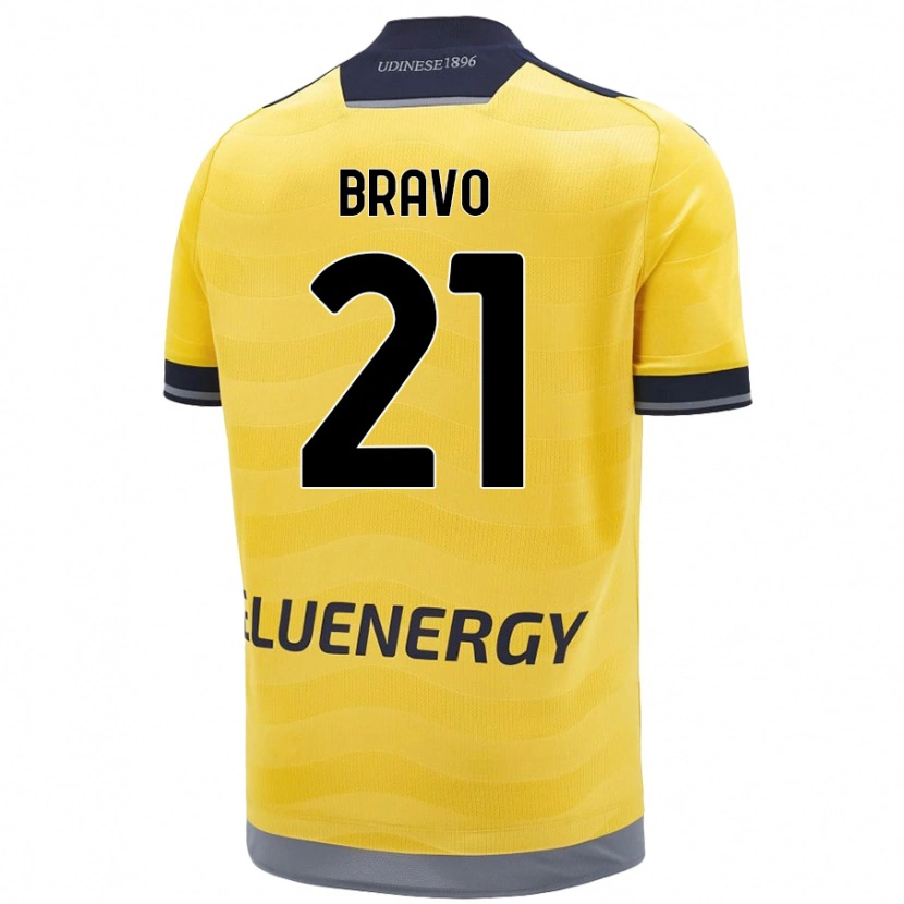 Danxen Niño Camiseta Iker Bravo #21 Dorado 2ª Equipación 2024/25 La Camisa