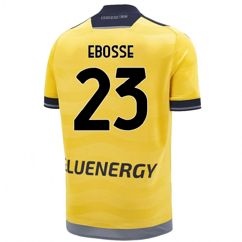 Danxen Niño Camiseta Enzo Ebosse #23 Dorado 2ª Equipación 2024/25 La Camisa