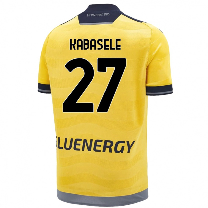 Danxen Niño Camiseta Christian Kabasele #27 Dorado 2ª Equipación 2024/25 La Camisa