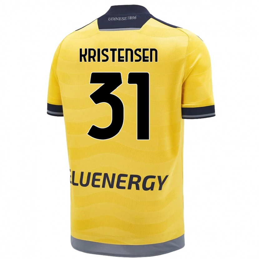 Danxen Niño Camiseta Thomas Kristensen #31 Dorado 2ª Equipación 2024/25 La Camisa