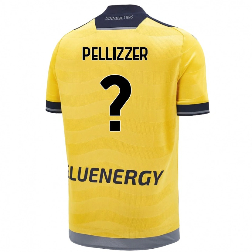 Danxen Niño Camiseta Gabriele Pellizzer #0 Dorado 2ª Equipación 2024/25 La Camisa