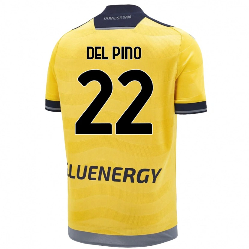 Danxen Niño Camiseta Lorenzo Del Pino #22 Dorado 2ª Equipación 2024/25 La Camisa