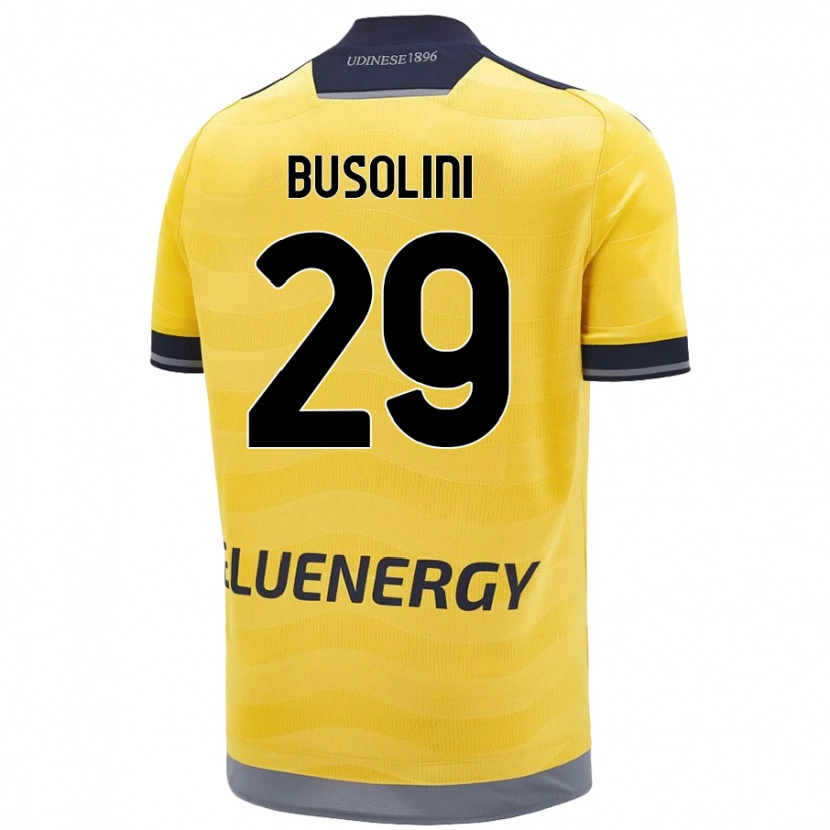 Danxen Niño Camiseta Alessandro Busolini #29 Dorado 2ª Equipación 2024/25 La Camisa