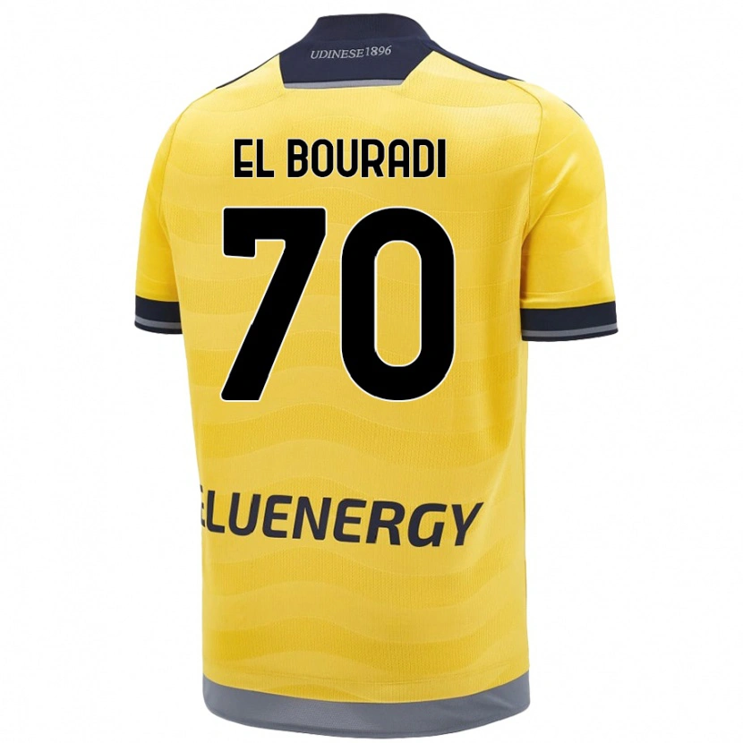 Danxen Niño Camiseta Walid El Bouradi #70 Dorado 2ª Equipación 2024/25 La Camisa