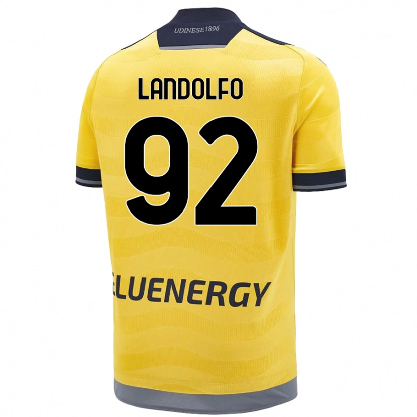 Danxen Niño Camiseta Tommaso Landolfo #92 Dorado 2ª Equipación 2024/25 La Camisa