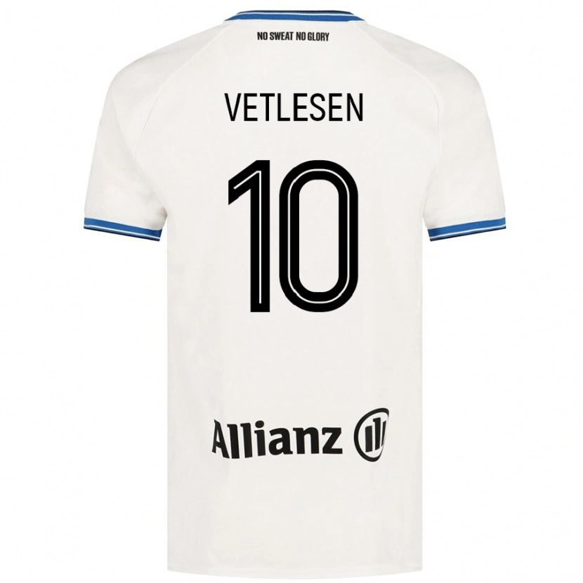 Danxen Niño Camiseta Hugo Vetlesen #10 Blanco 2ª Equipación 2024/25 La Camisa