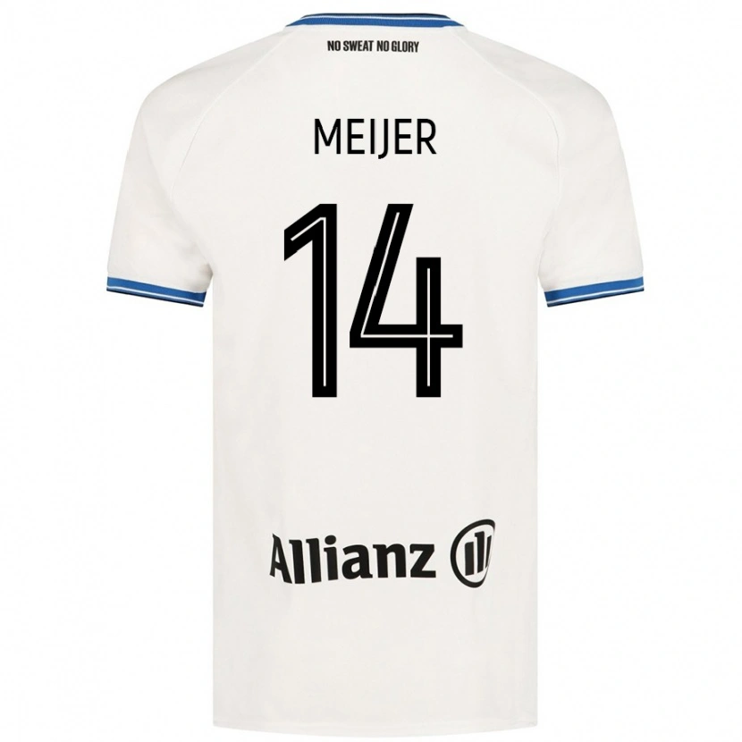 Danxen Niño Camiseta Bjorn Meijer #14 Blanco 2ª Equipación 2024/25 La Camisa