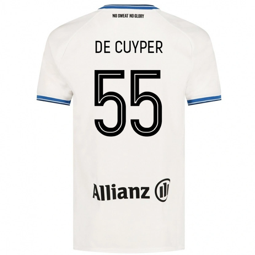 Danxen Niño Camiseta Maxim De Cuyper #55 Blanco 2ª Equipación 2024/25 La Camisa