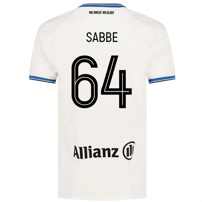 Danxen Niño Camiseta Kyriani Sabbe #64 Blanco 2ª Equipación 2024/25 La Camisa