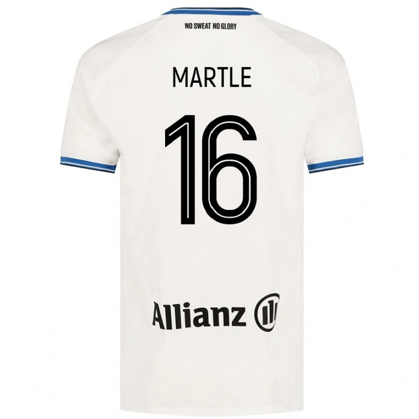 Danxen Niño Camiseta Margaux Martlé #16 Blanco 2ª Equipación 2024/25 La Camisa