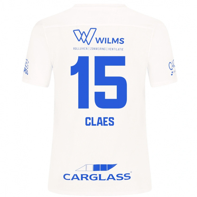 Danxen Niño Camiseta Thomas Claes #15 Blanco 2ª Equipación 2024/25 La Camisa