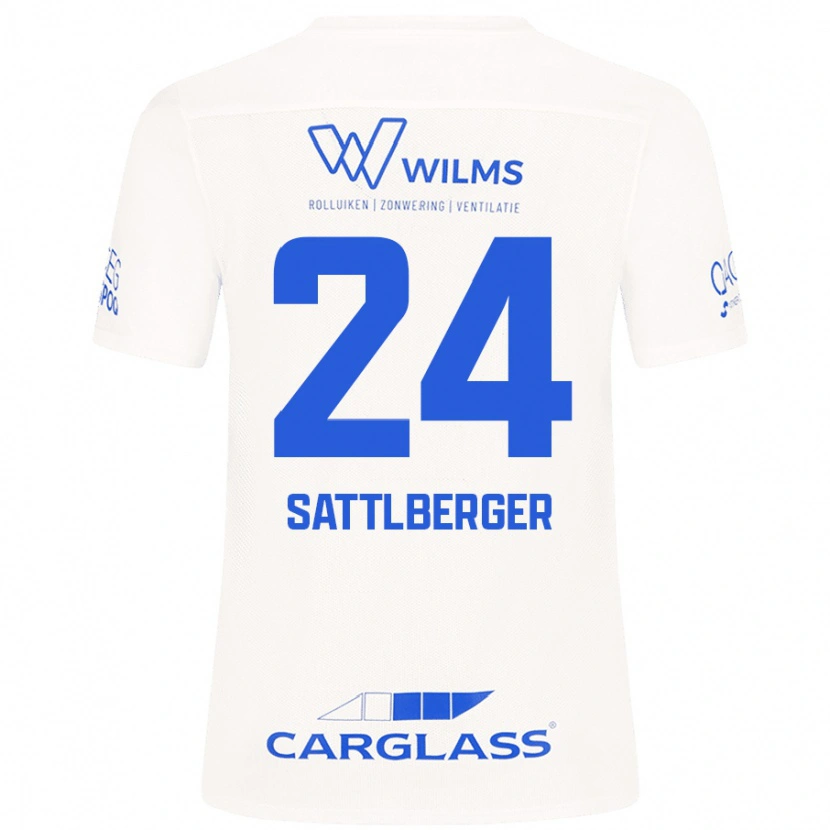 Danxen Niño Camiseta Nikolas Sattlberger #24 Blanco 2ª Equipación 2024/25 La Camisa