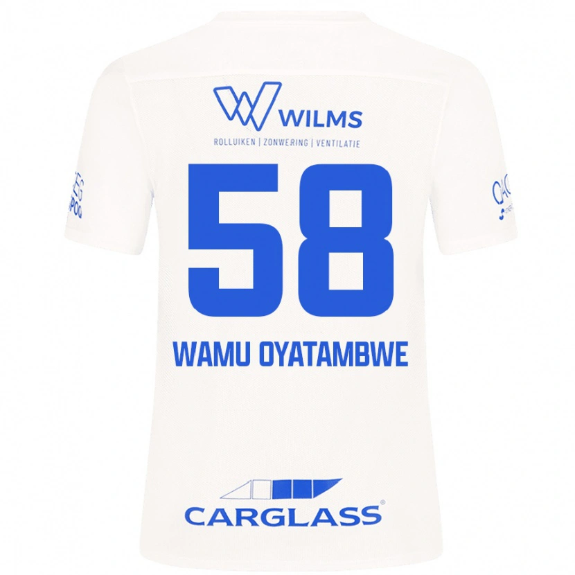 Danxen Niño Camiseta Matthias Wamu Oyatambwe #58 Blanco 2ª Equipación 2024/25 La Camisa