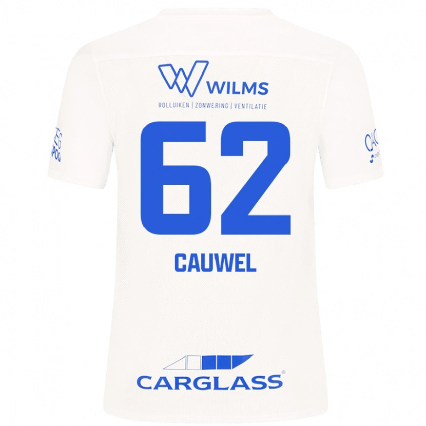 Danxen Niño Camiseta Michiel Cauwel #62 Blanco 2ª Equipación 2024/25 La Camisa