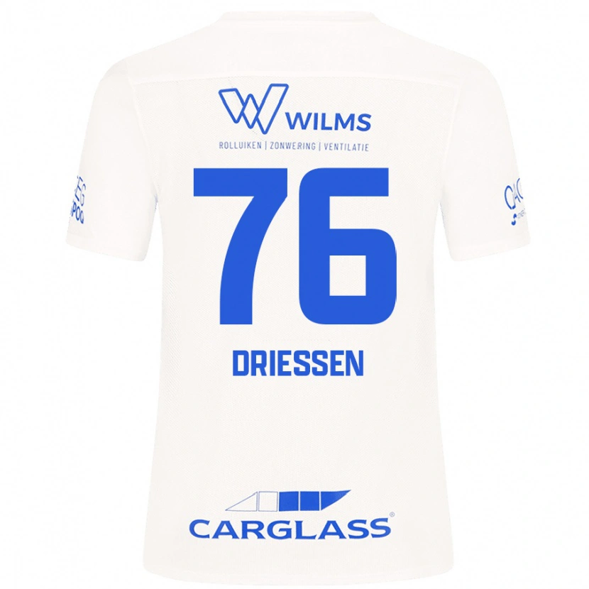 Danxen Niño Camiseta Jelle Driessen #76 Blanco 2ª Equipación 2024/25 La Camisa