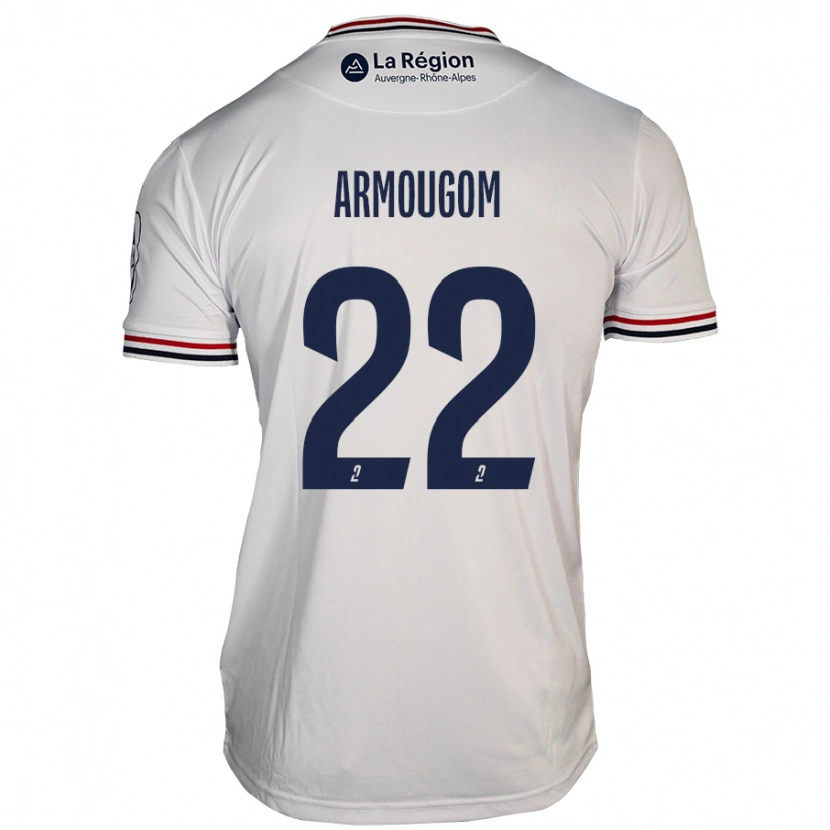 Danxen Niño Camiseta Yoël Armougom #22 Blanco 2ª Equipación 2024/25 La Camisa