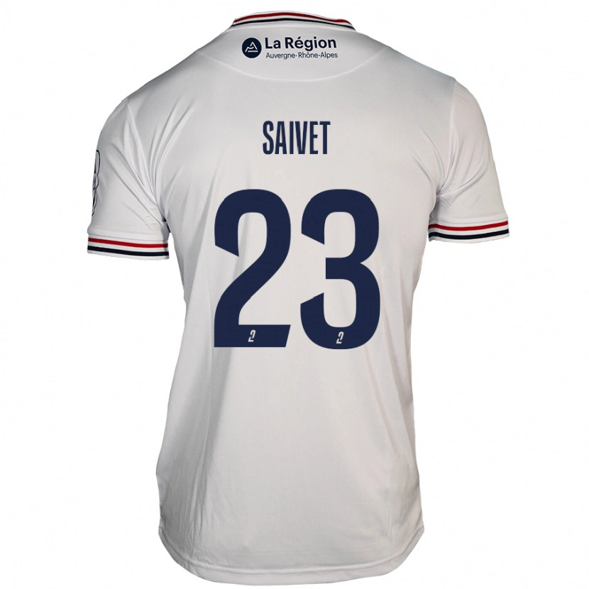 Danxen Niño Camiseta Henri Saivet #23 Blanco 2ª Equipación 2024/25 La Camisa