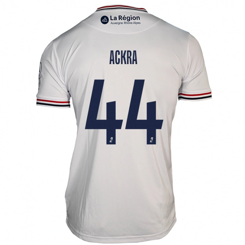 Danxen Niño Camiseta Allan Ackra #44 Blanco 2ª Equipación 2024/25 La Camisa