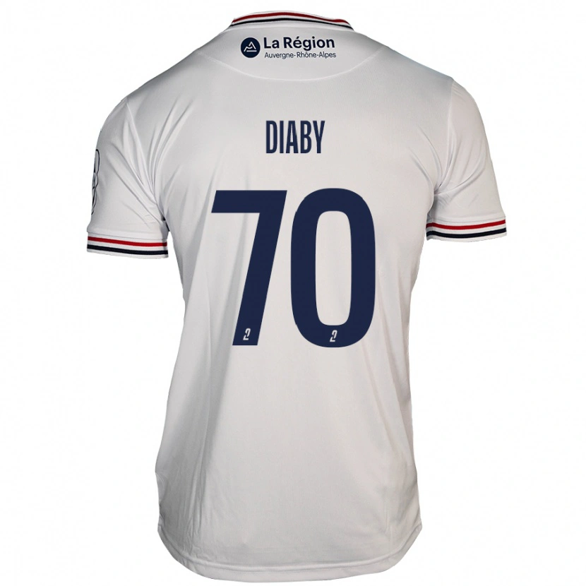 Danxen Niño Camiseta Yadaly Diaby #70 Blanco 2ª Equipación 2024/25 La Camisa